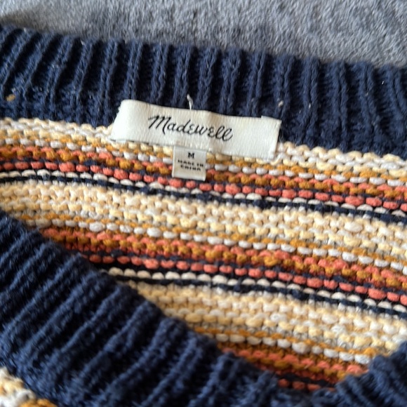 MADEWELL Stripe Knit Cropped Sweater - Picture 4 of 6